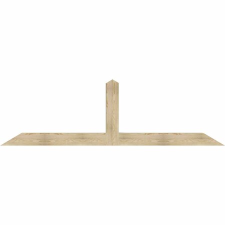 Ekena Millwork Portland Rough Sawn Timber Gable Bracket, Douglas Fir, 108"W x 31 1/2"H x 6"D x 6"F, 7/12 Pitch GBW108X31X0606POR00RDF